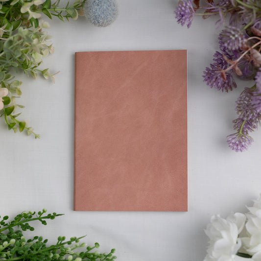 A6 Pink Tomoe River Paper Grid Notebook