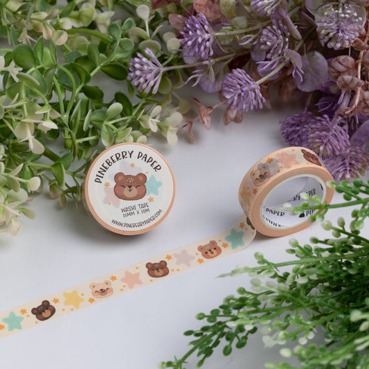 Bears & Stars Washi Tape | 15mm x 10m | W031