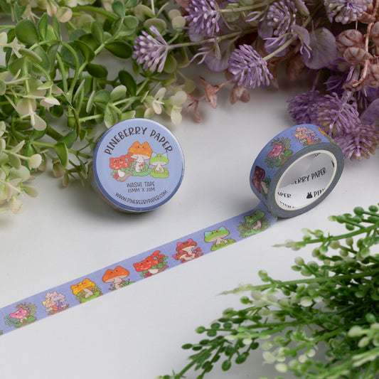 Mushroom Cat Washi Tape | 15mm x 10m | W013