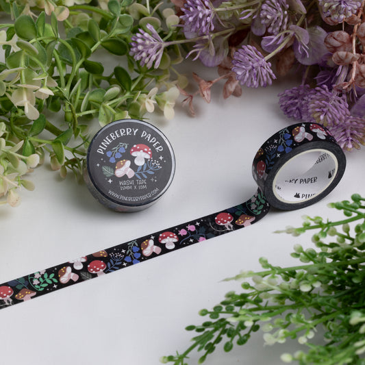 Night Mushroom Washi Tape | 15mm x 10m | W080