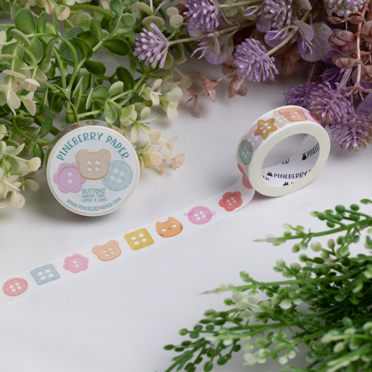 Pastel Buttons Washi Tape | 15mm x 10m | W004