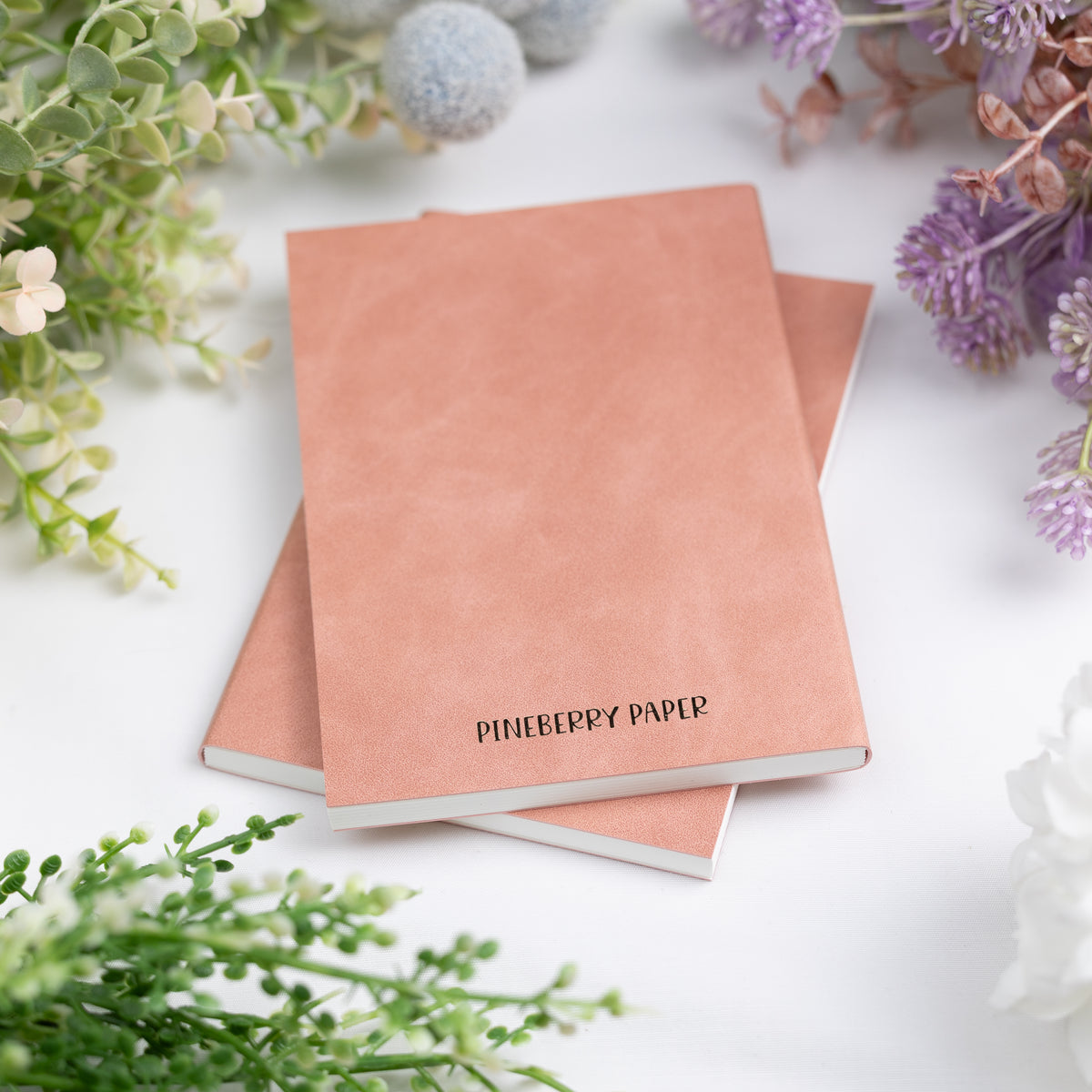 A6 Pink Tomoe River Paper Grid Notebook