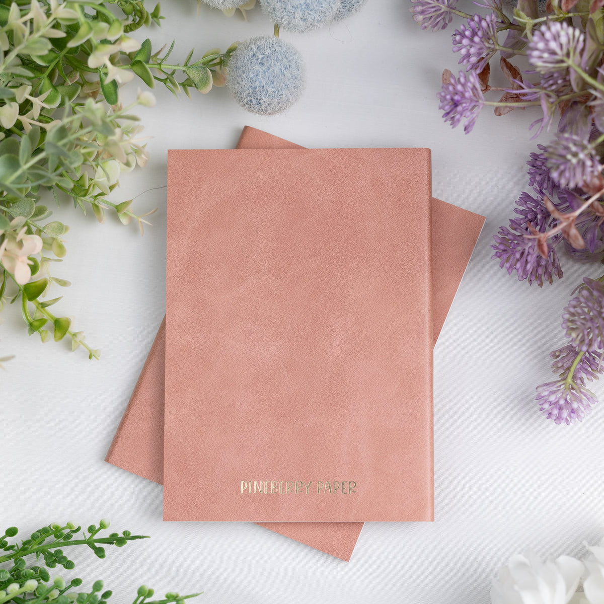 A6 Pink Tomoe River Paper Grid Notebook