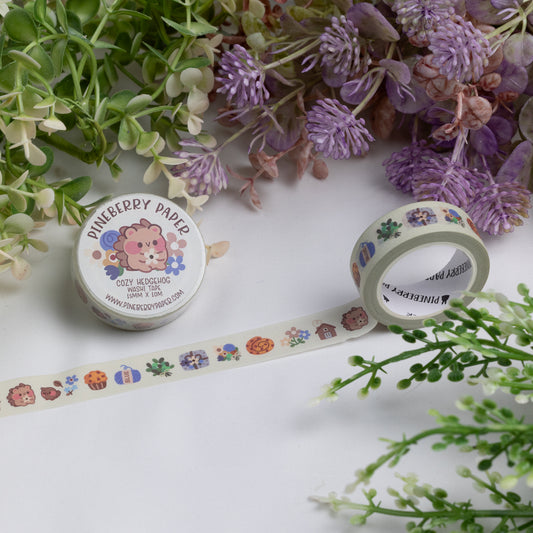 Cozy Hedgehog Washi Tape | 15mm x 10m | W111