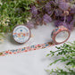 Foiled Pink Flowers Washi Tape | 15mm x 10m | W092