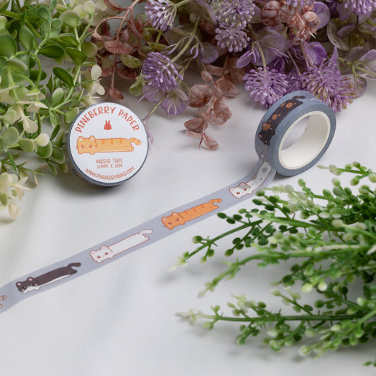 Long Cat Washi Tape | 15mm x 10m | W017