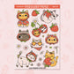 Strawberry Cat Set | AN0247 & AN0248 | Transparent Matte