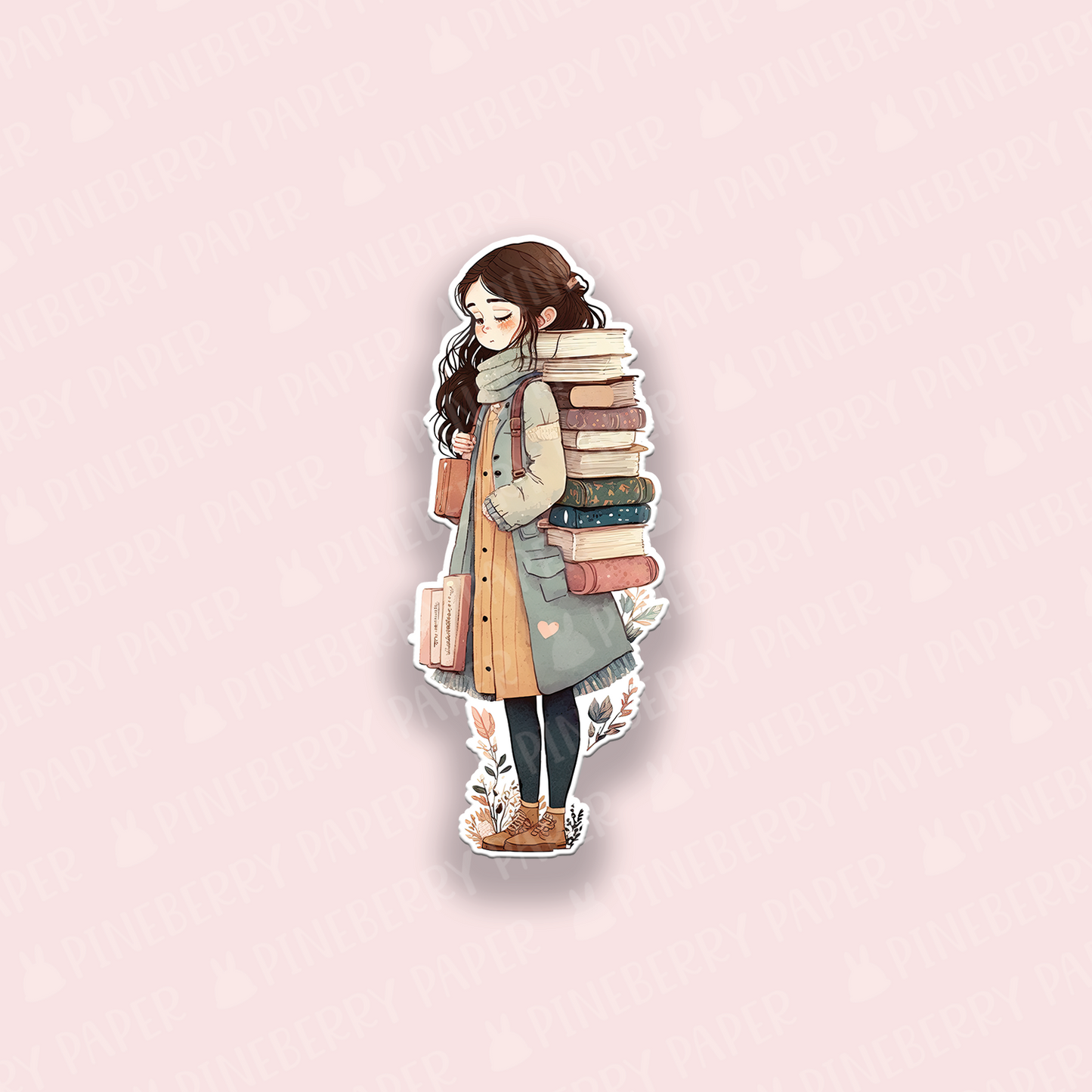 Book Girl 1 Vinyl Sticker