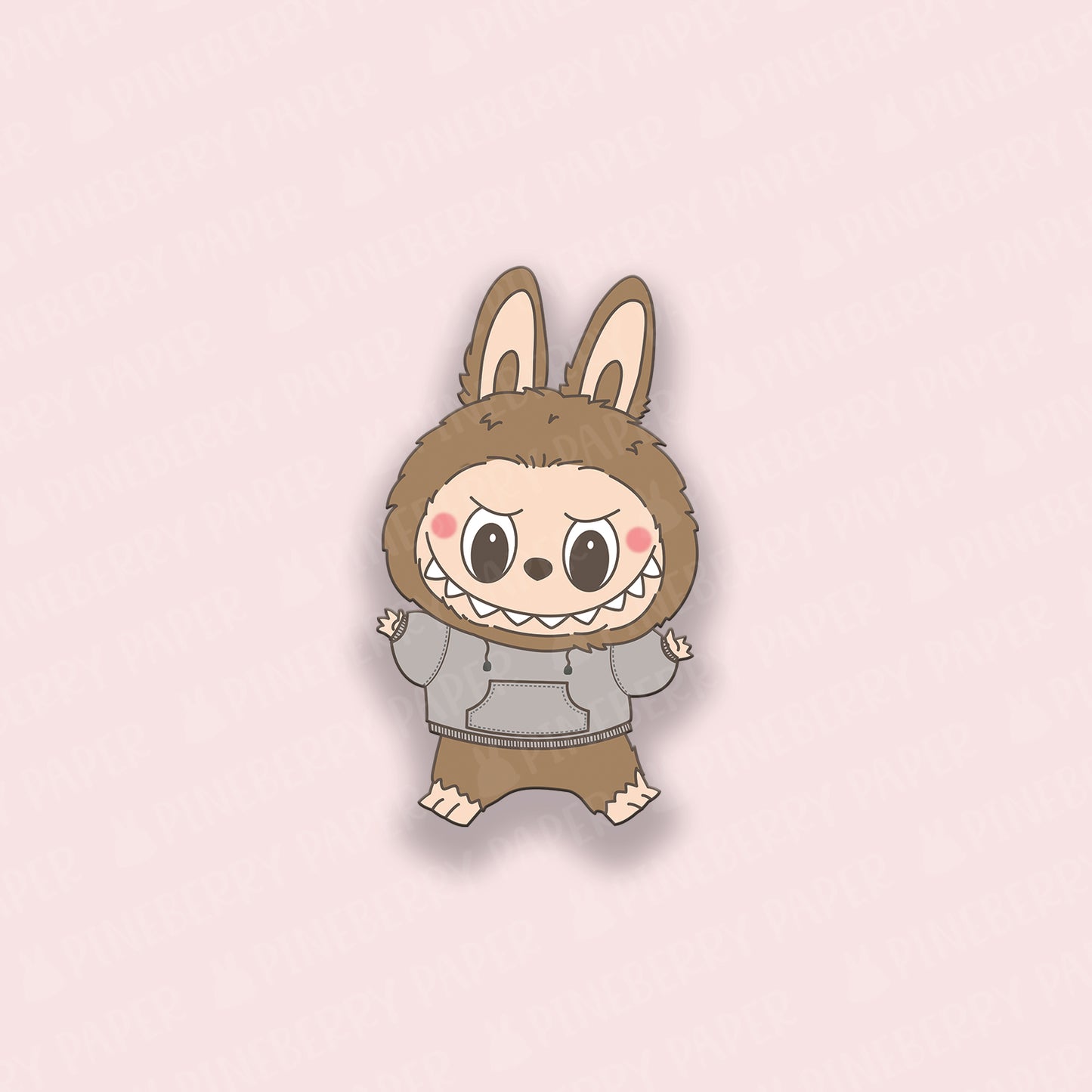 Brown Monster Vinyl Sticker