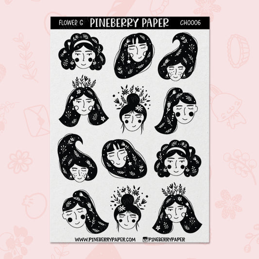 Floral Haired Girls | CH0006
