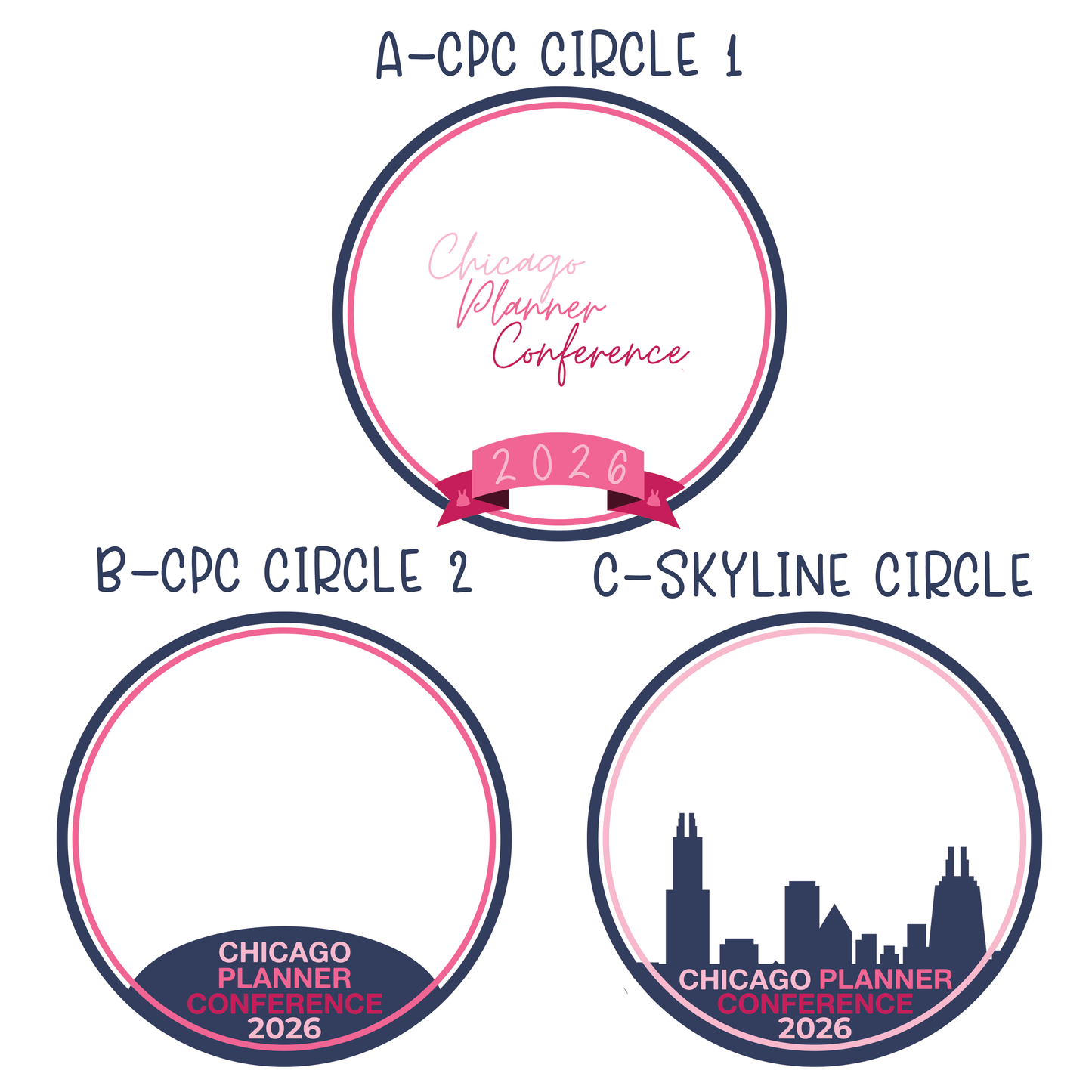 2026 CPC Shaker Keychain | Planner | Stamp | Skyline Circle | CPC Circle *PRE-ORDER ships by end of September