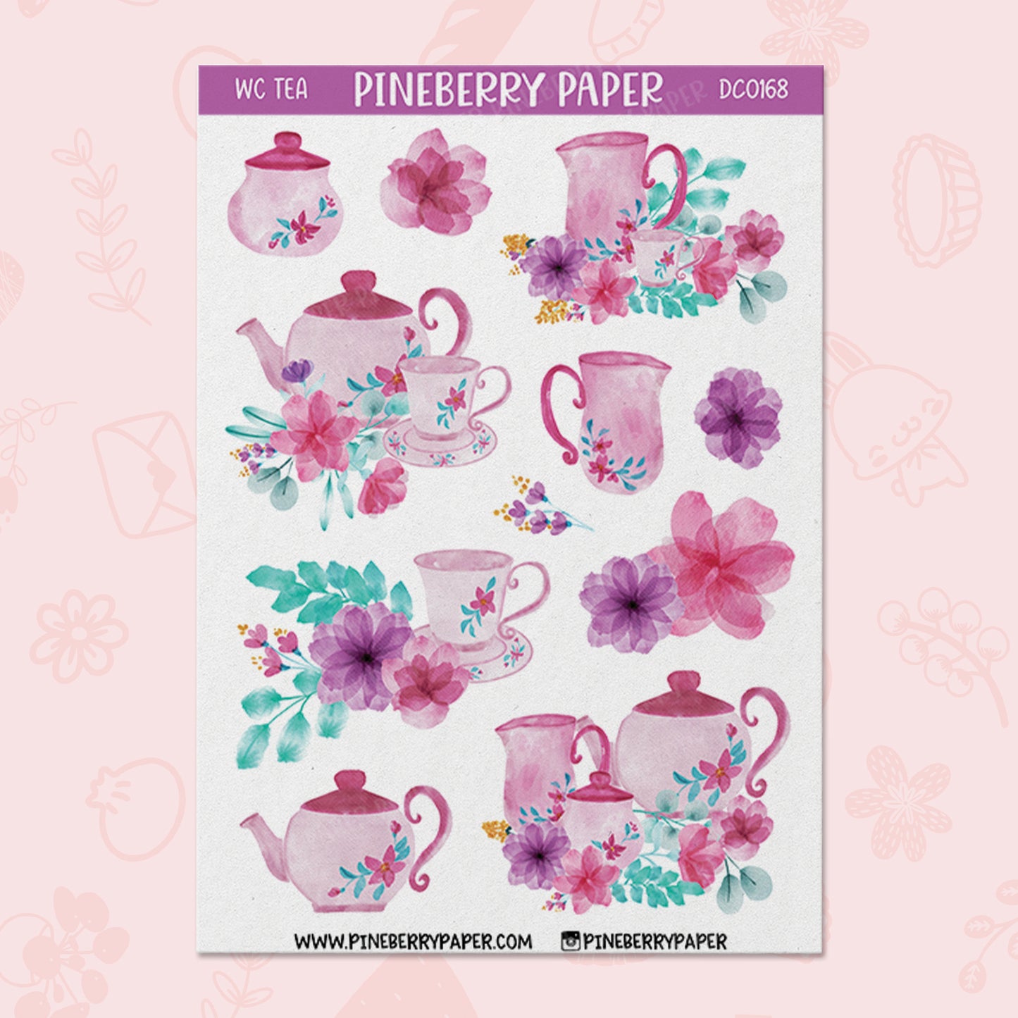 Watercolor Purple Tea | DC0168