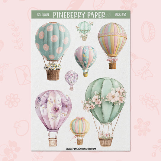 Pastel Hot Air Balloons | DC0351