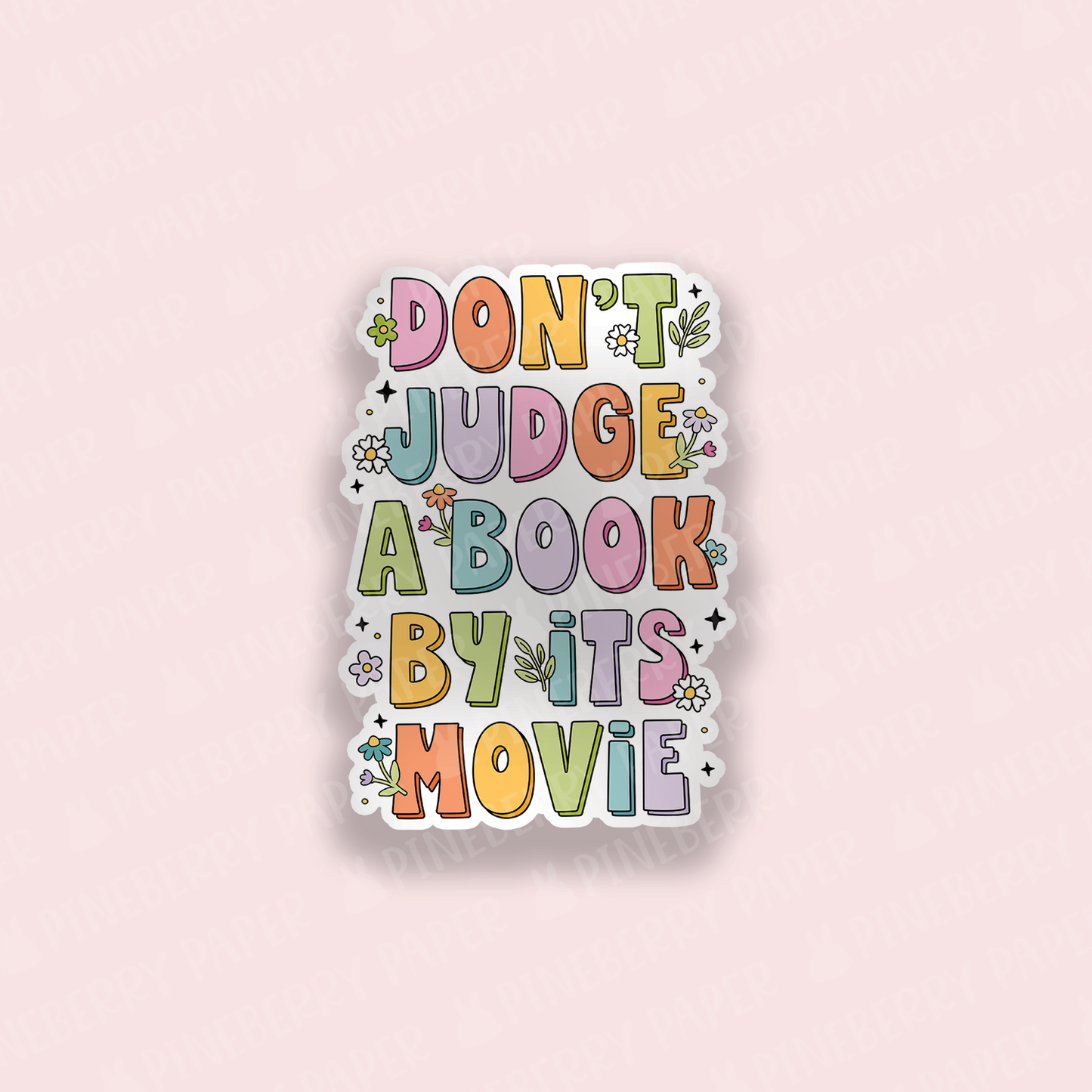 Don't Judge a Book by it's Movie Vinyl Sticker