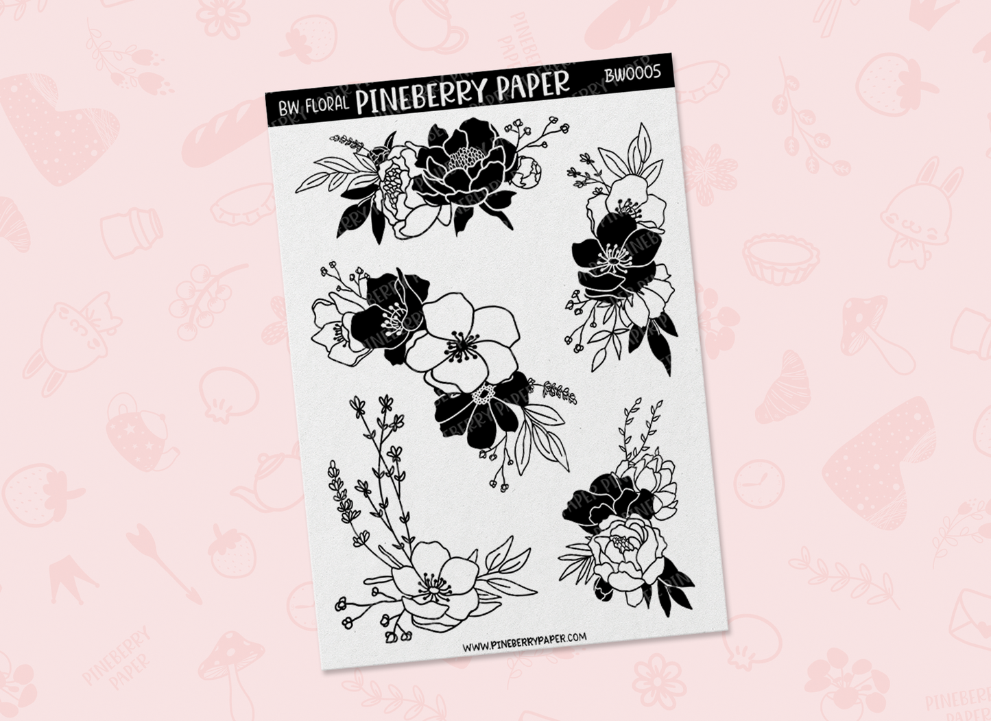 Black & White Florals | BW0005