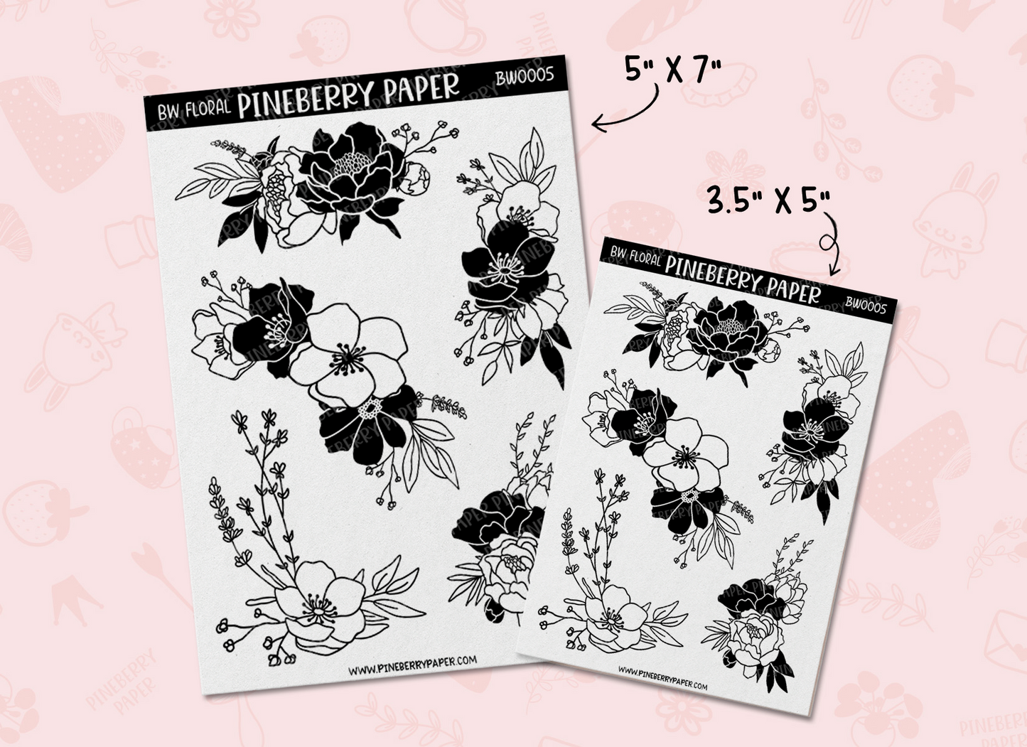 Black & White Florals | BW0005