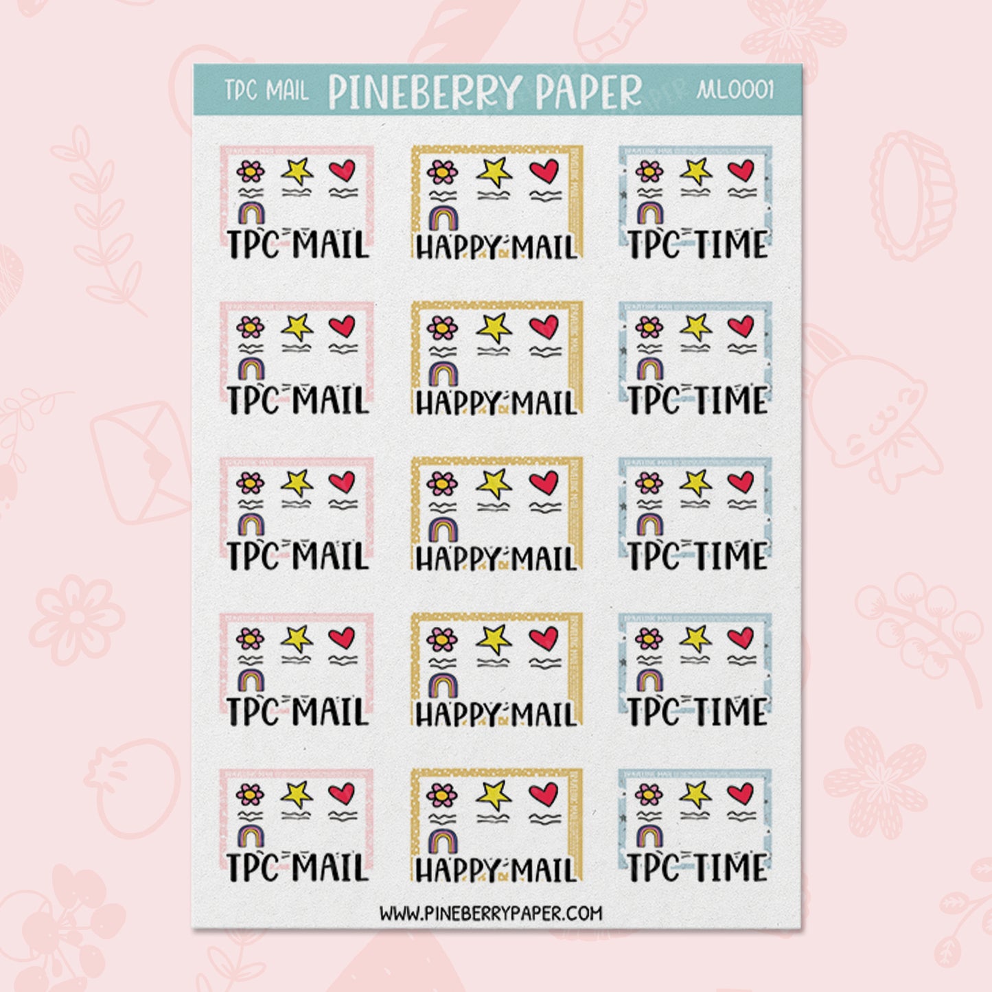TPC Mail Stickers | Traveling Postcard | ML0001
