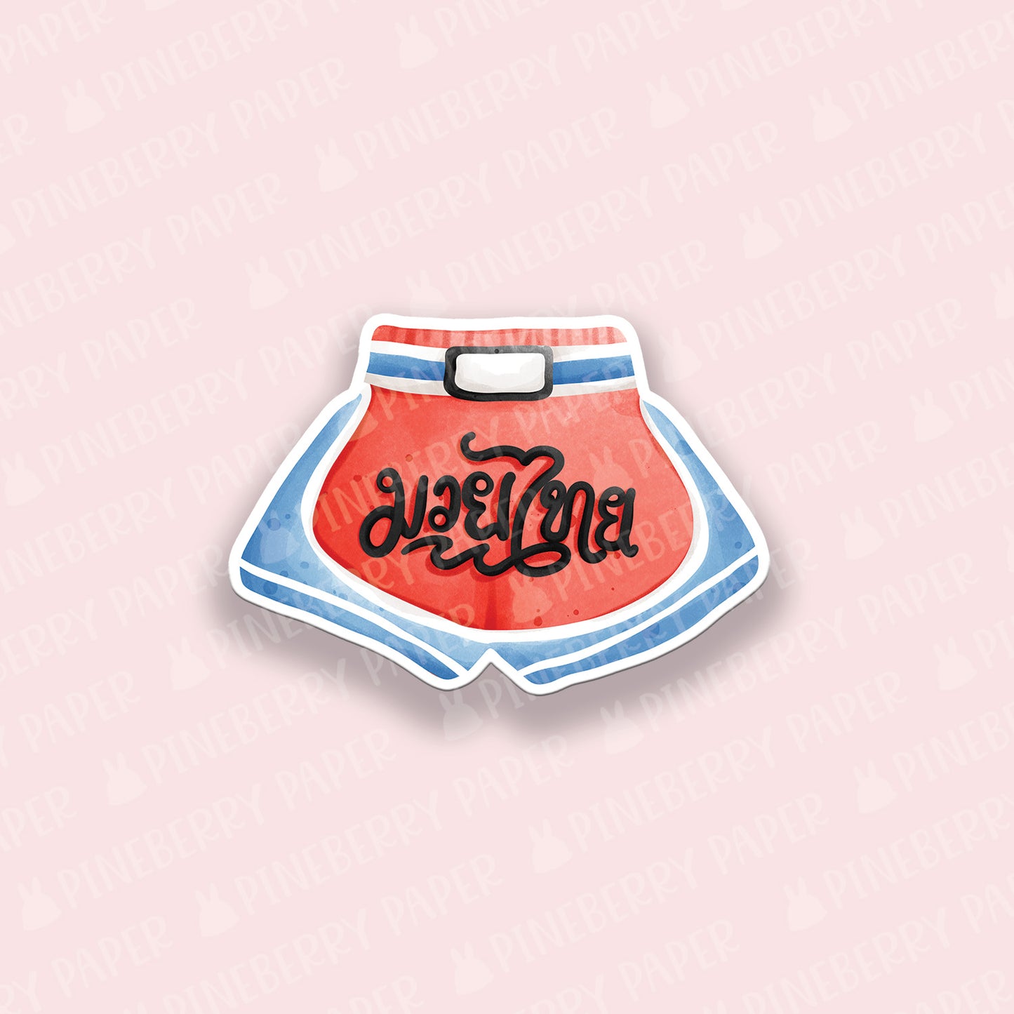 Muay Thai Boxing Shorts Vinyl Sticker