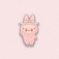 Pink Monster with Bow Vinyl Sticker