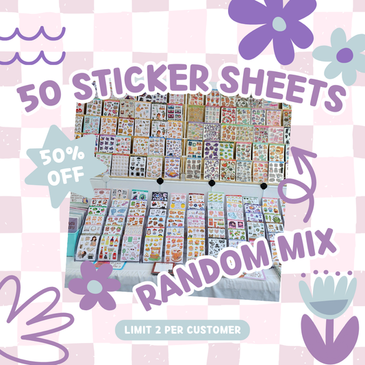 50 Sticker Sheets | Random Mix