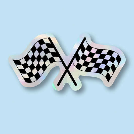 Racing Flag Suncatcher Window Sticker