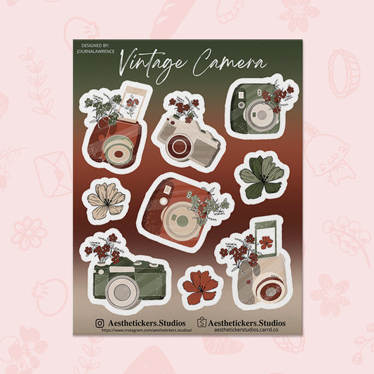 Vintage Camera Stickers | Aesthetickers Studios