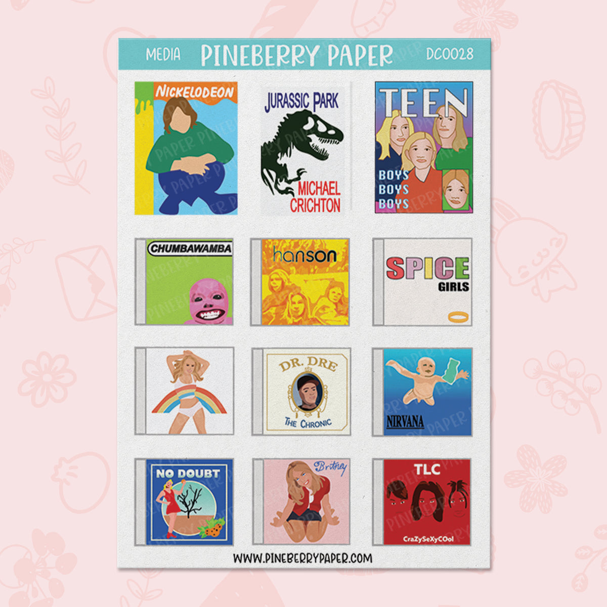 90s Set | DC0026 | DC0027 | DC0028 | DC0029 | 4 sheet set