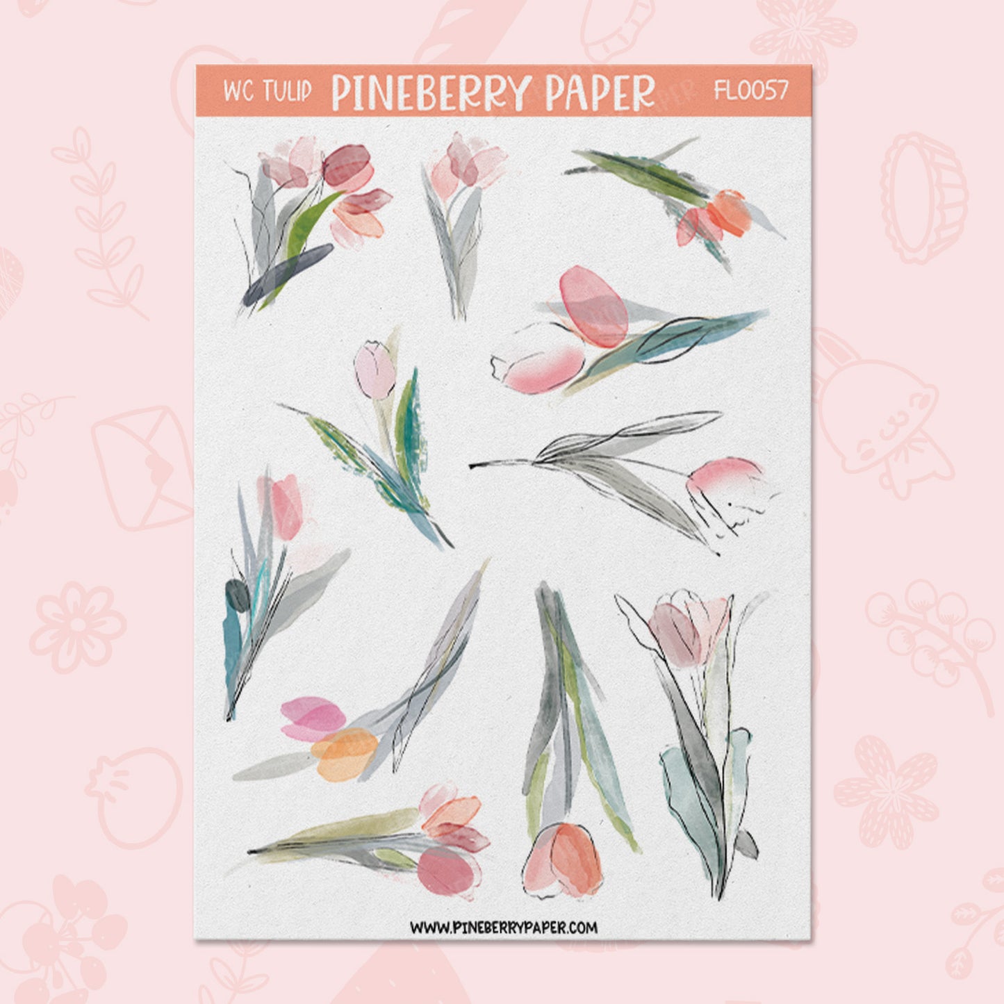 Watercolor Tulips | FL0057