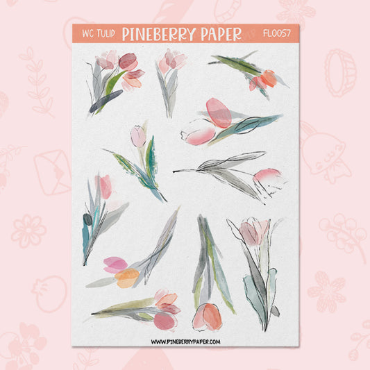 Watercolor Tulips | FL0057