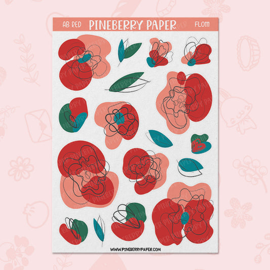 Abstract Red Flowers | FL0111