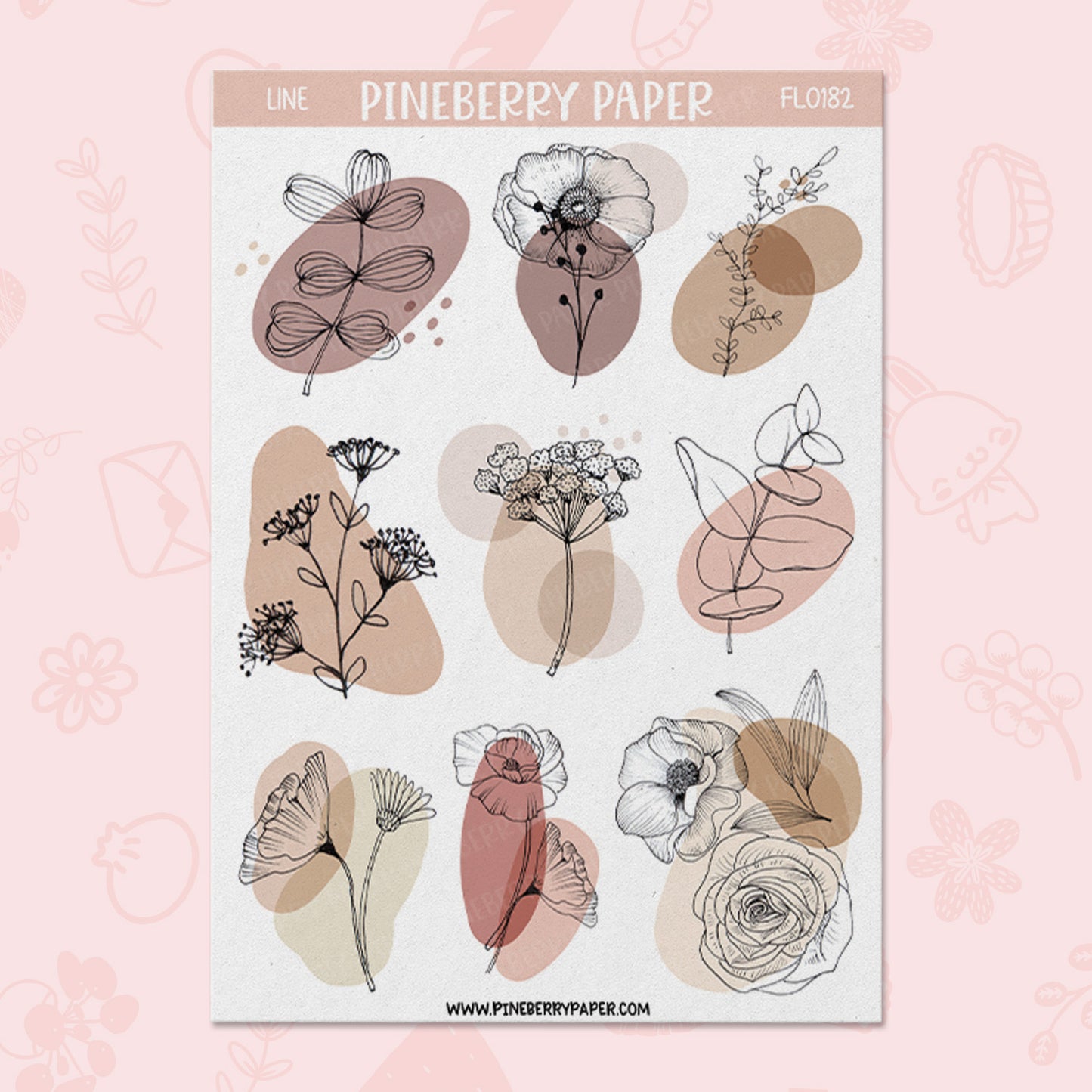 Neutral Floral Aesthetic | FL0182 | FL0183