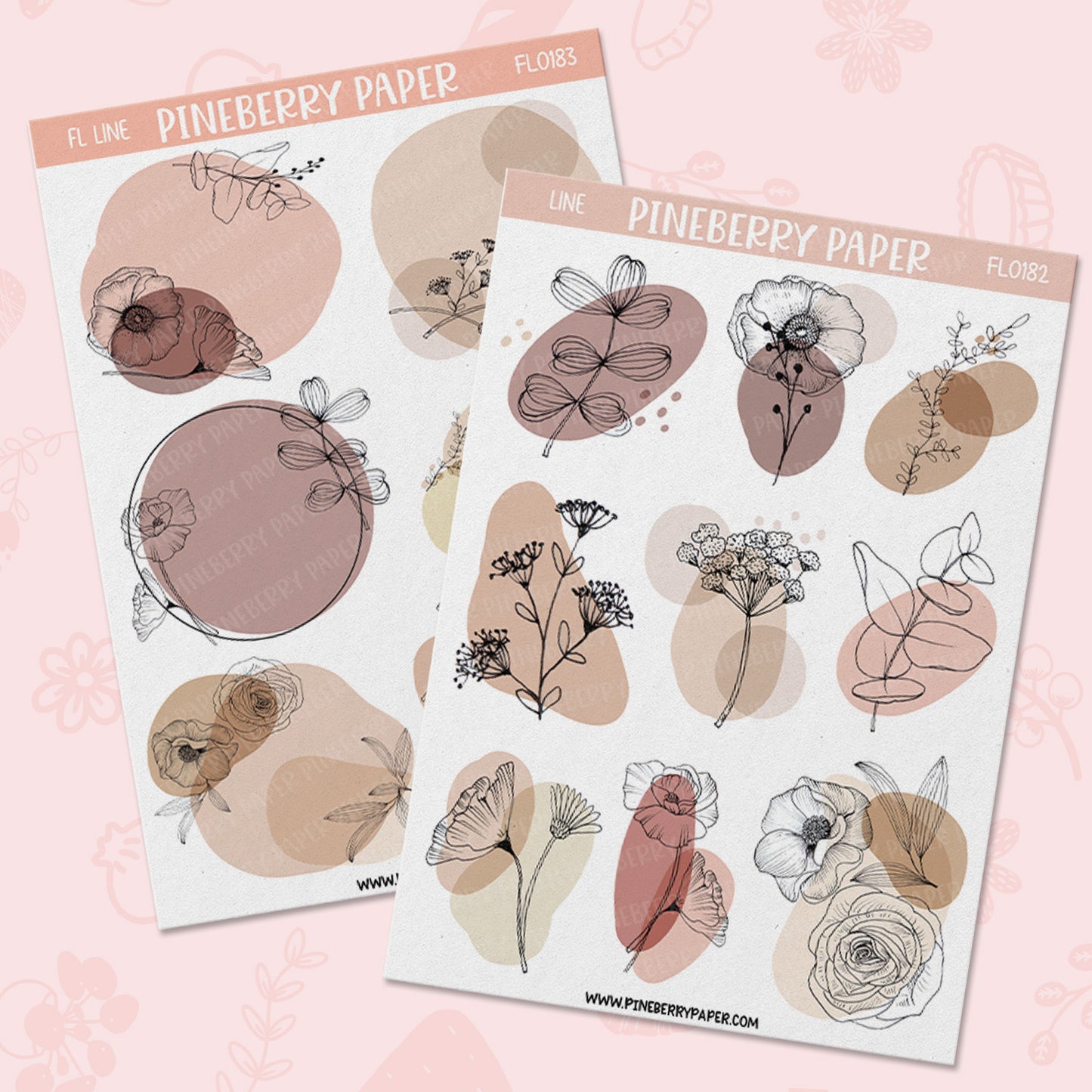 Neutral Floral Aesthetic | FL0182 | FL0183