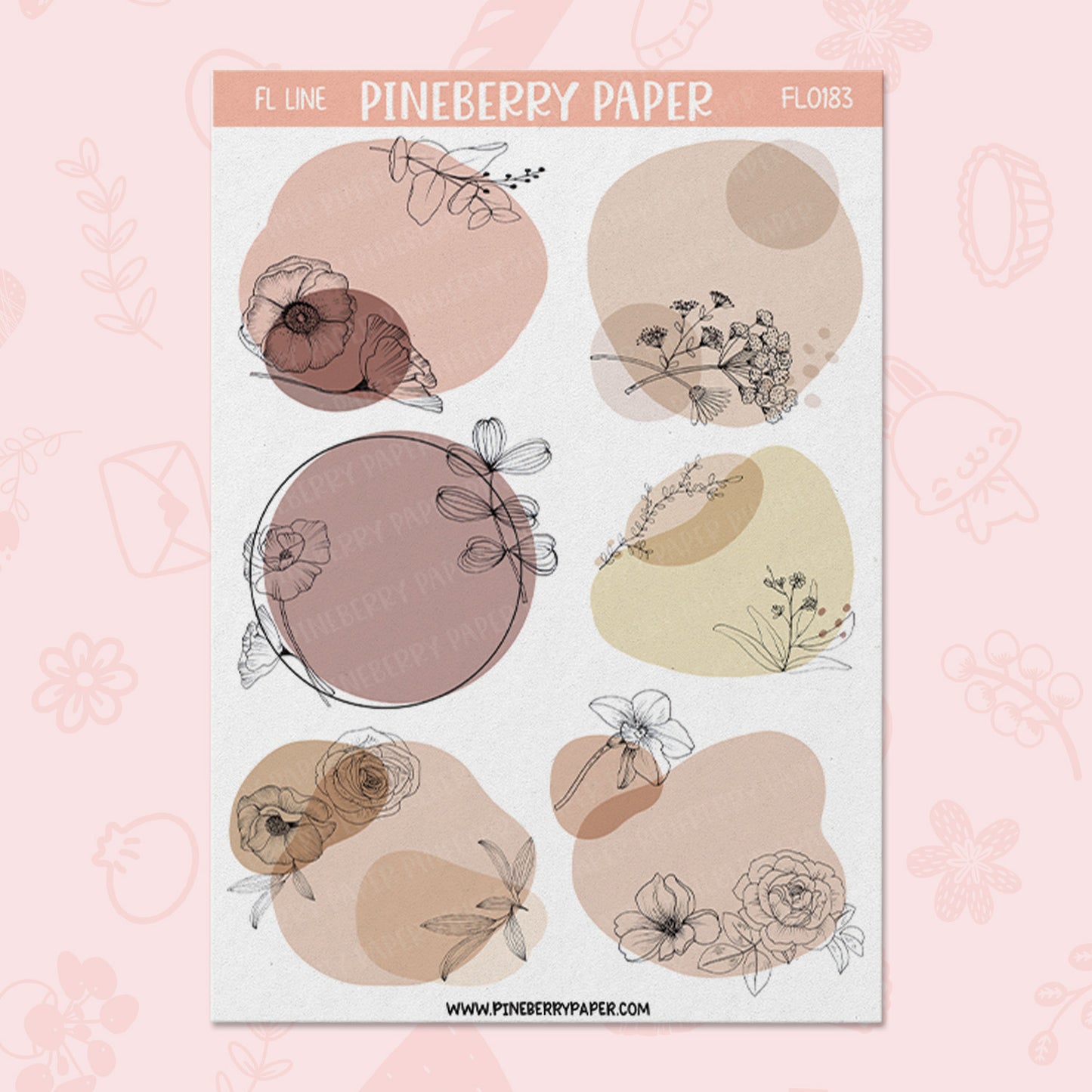 Neutral Floral Aesthetic | FL0182 | FL0183