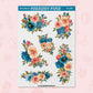 Peach Blue Florals | FL0216