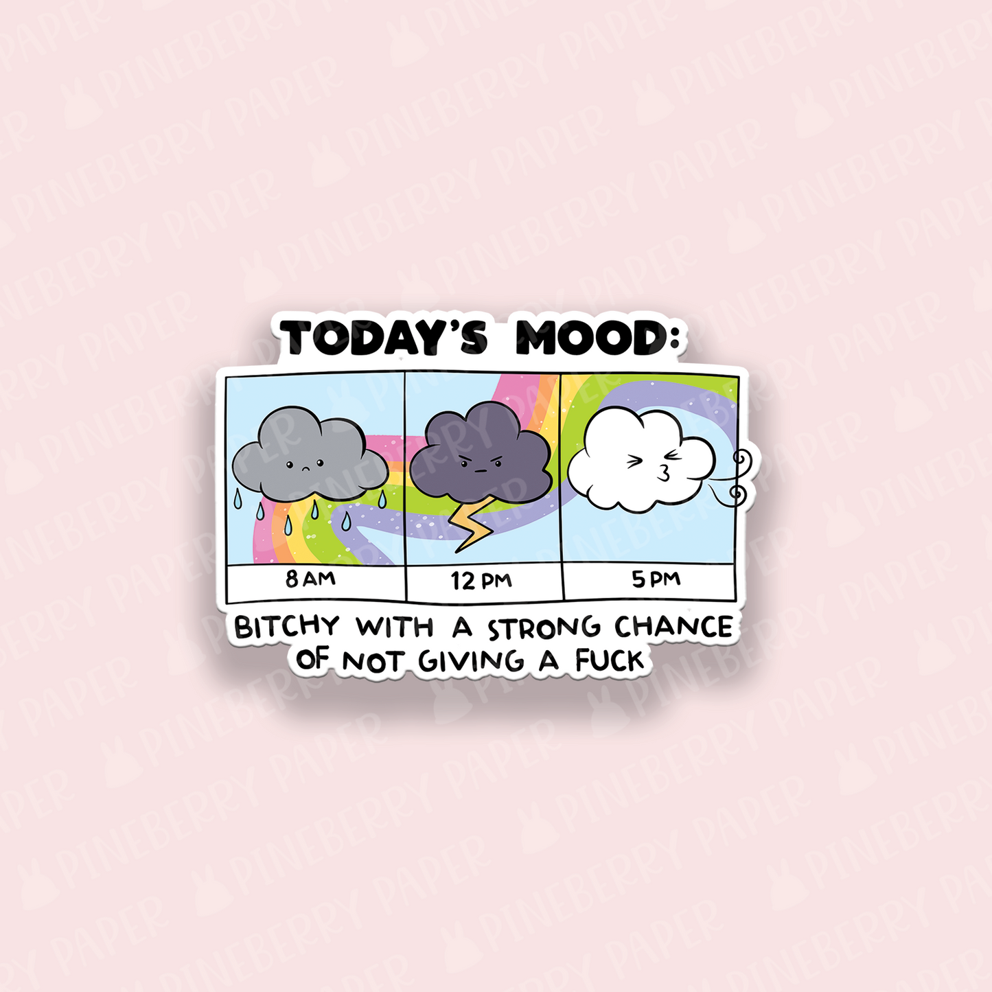 Today's Mood Weather Report Vinyl Sticker