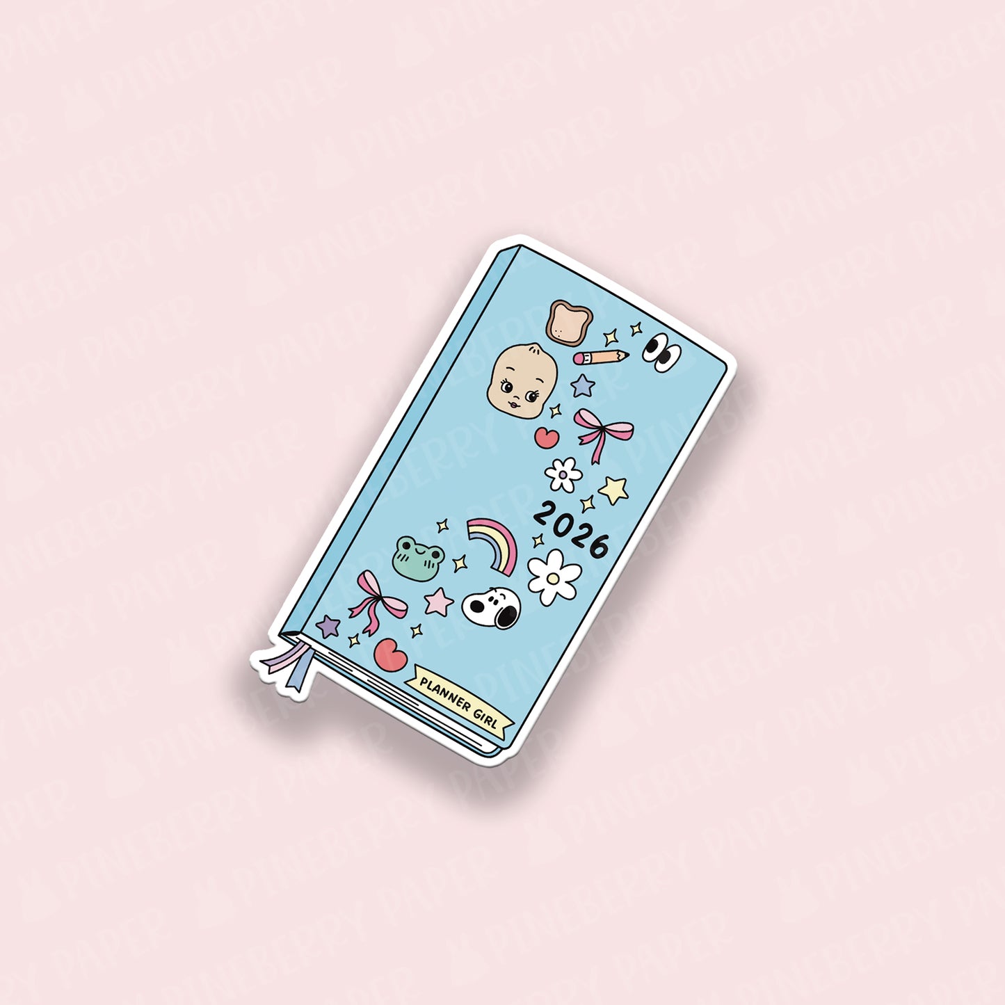 Blue Planner Vinyl Sticker