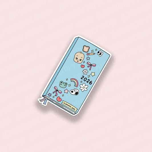 Blue Planner Vinyl Sticker