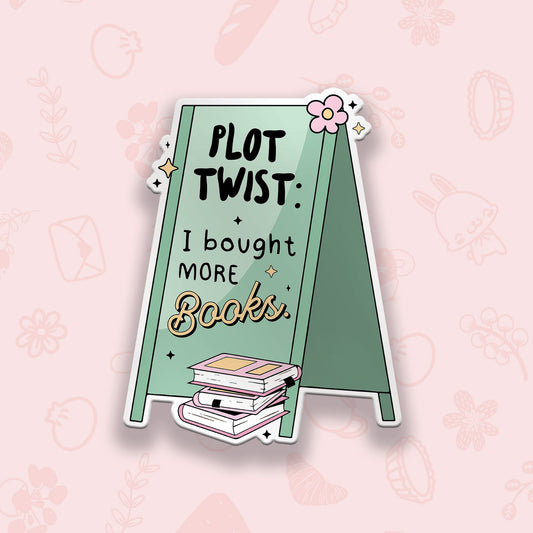 Plot Twist Vinyl Sticker