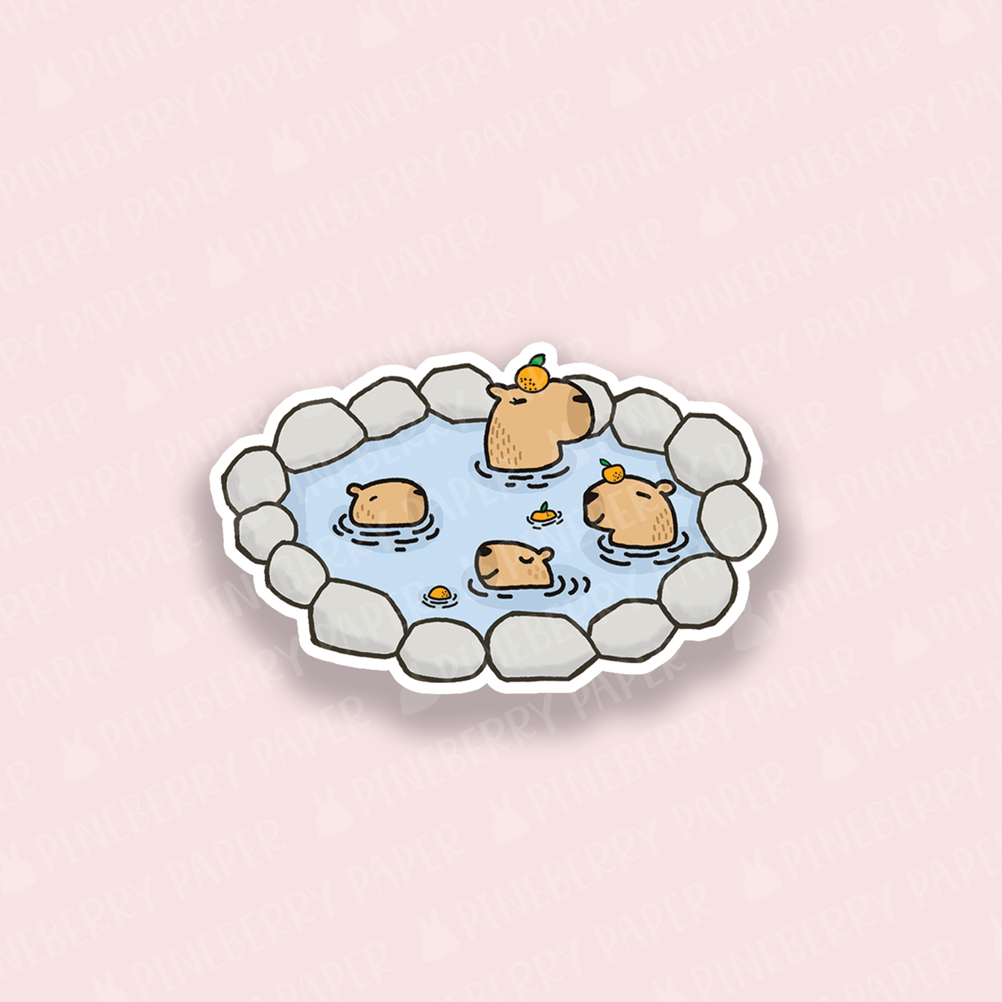 Capybara Bath Vinyl Sticker