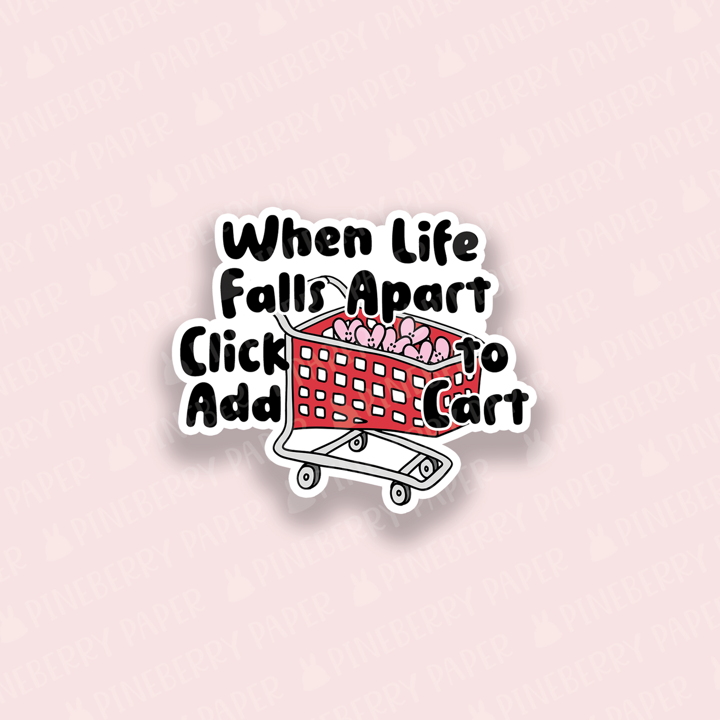 Click Add to Cart Vinyl Sticker