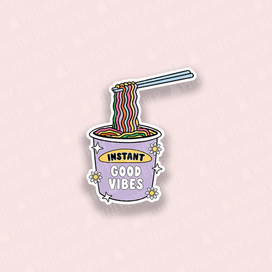 Instant Good Vibes Vinyl Sticker