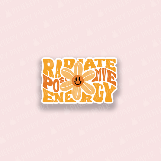 Radiate Positive Energy Vinyl Sticker