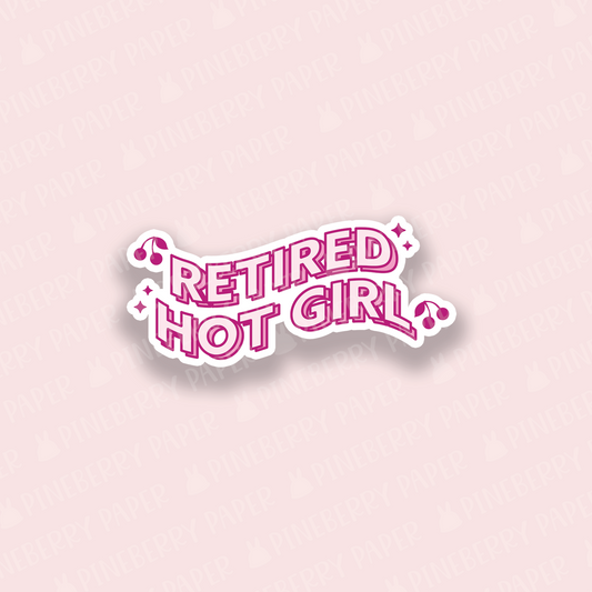 Retired Hot Girl Vinyl Sticker