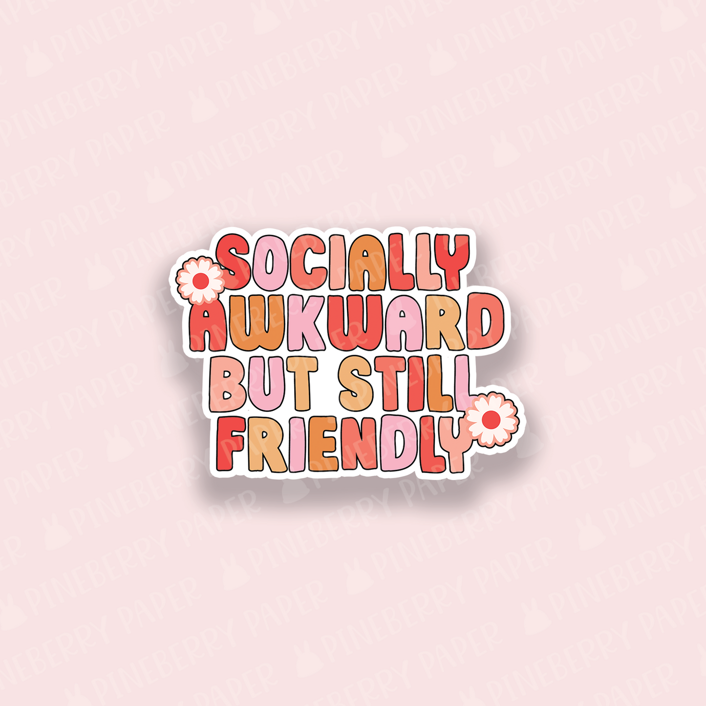 Socially Awkward Vinyl Sticker