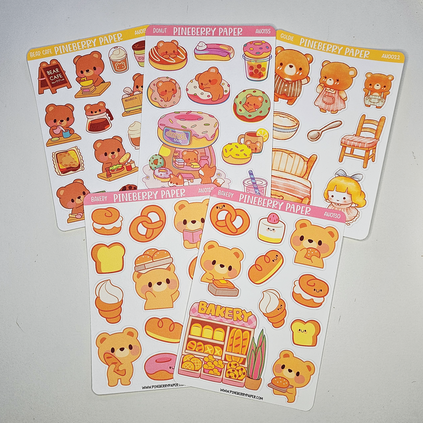 Brown Bear Sticker Bundle | 5 sheets
