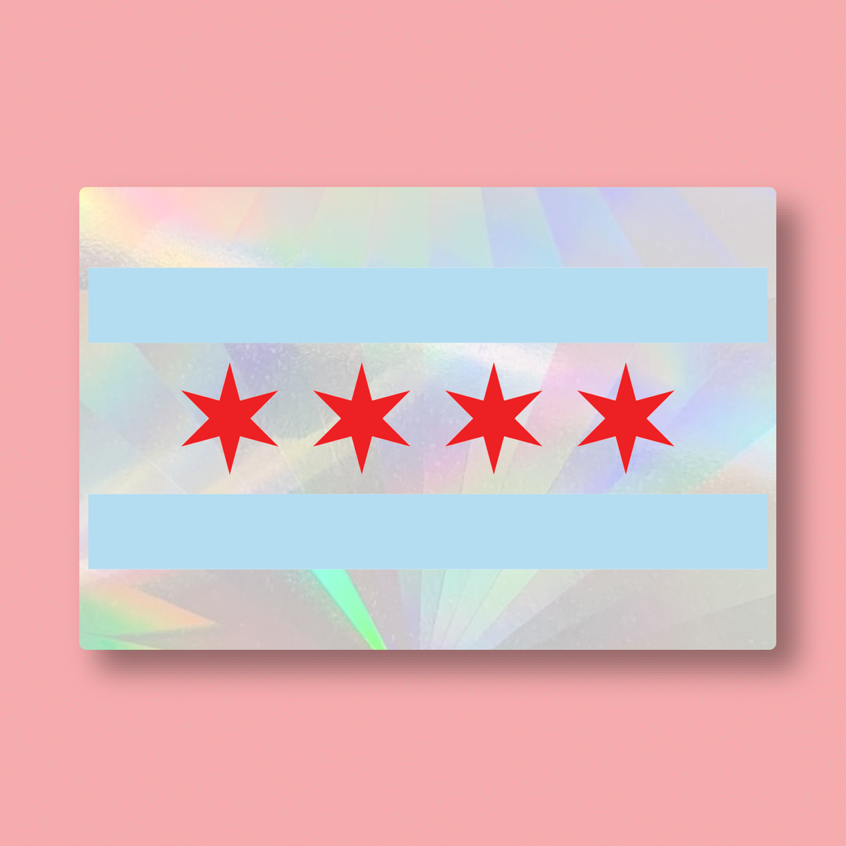 Chicago Window Sticker Chicago Flag Suncatcher Window Sticker | SC041 – Pineberry Paper