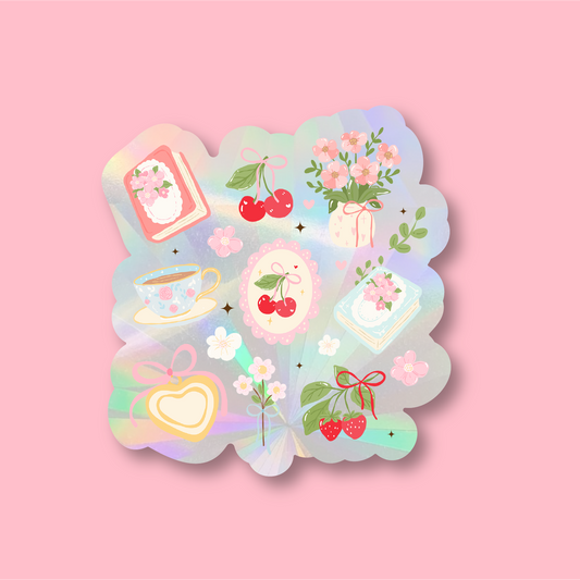 Coquette Cherry Window Suncatcher Window Sticker