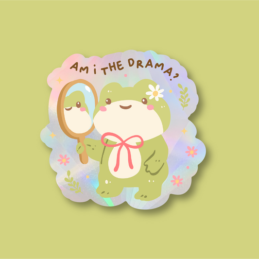 Drama Frog Window Suncatcher Window Sticker