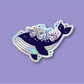 Floral Whale Window Suncatcher Window Sticker