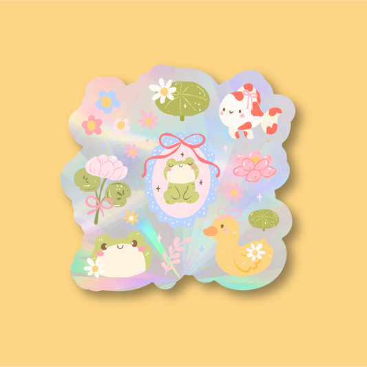 Frog Pond Window Suncatcher Window Sticker